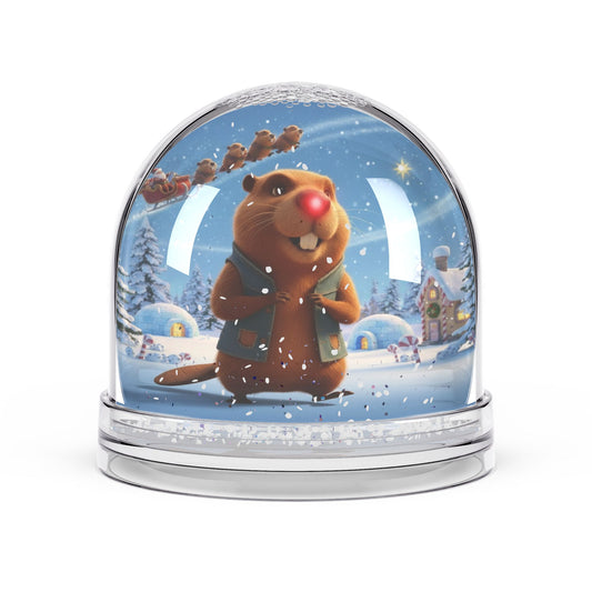 Adam Beaver: Rudolph Whimsical Christmas Snow Globe