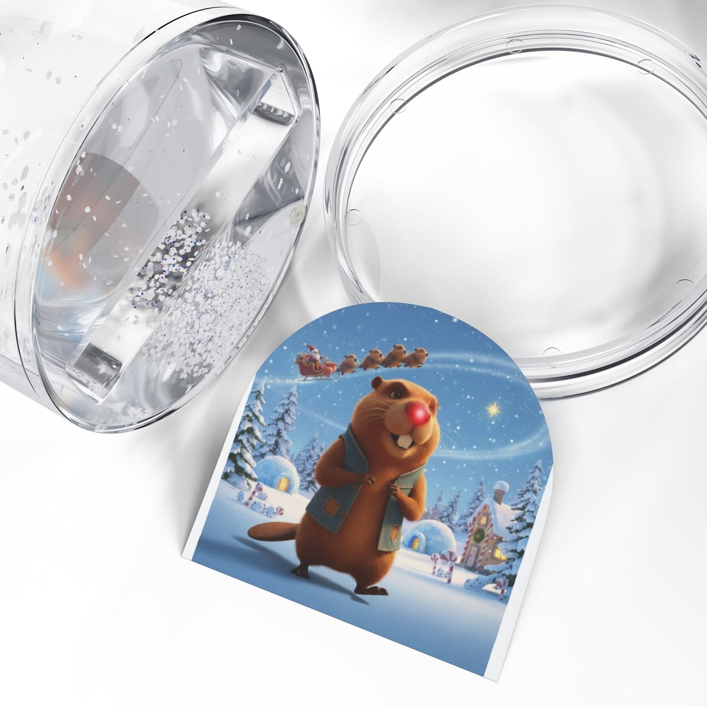 Adam Beaver:  Rudolph Whimsical Christmas Snow Globe