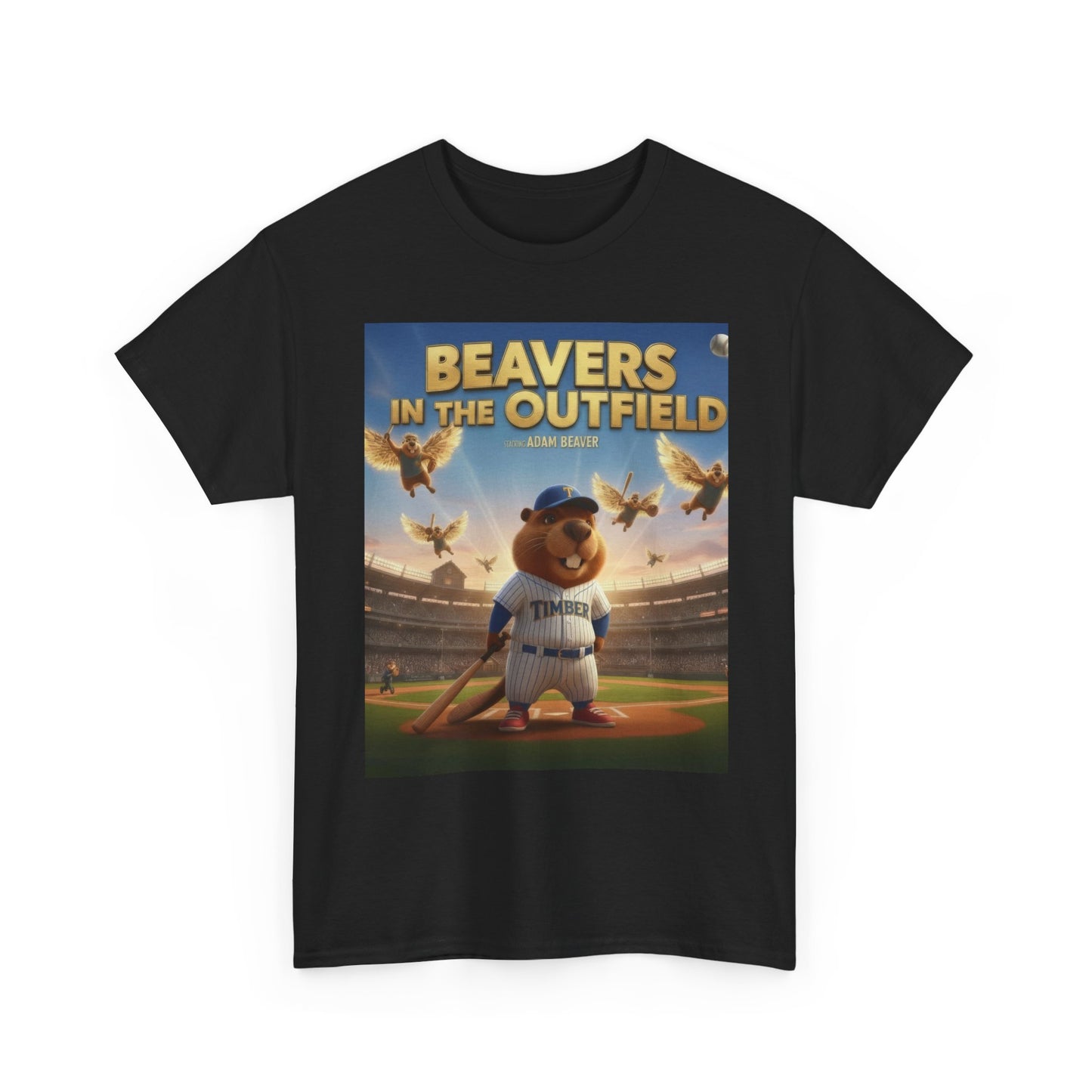 Adam Beaver: Beavers In The Outfield T-Shirt