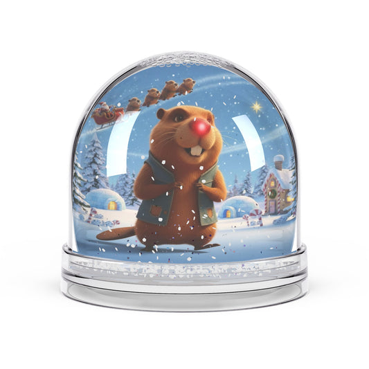 Adam Beaver:  Rudolph Whimsical Christmas Snow Globe